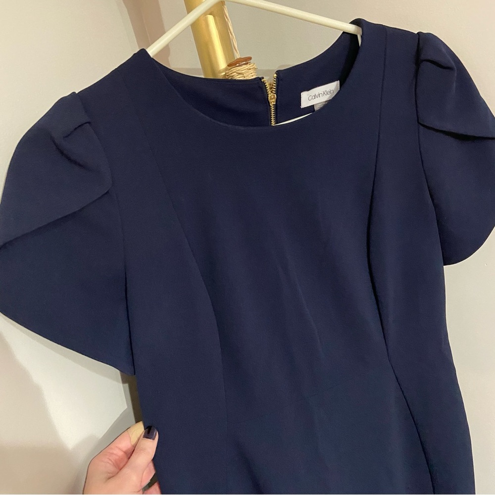 Calvin Klein Tulip Sleeve Sheath Dress Size 12